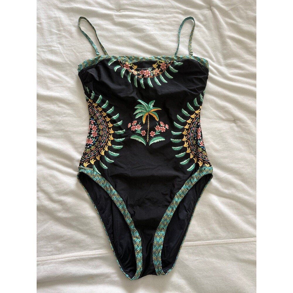 Sunshine 79 Palm Tree Bandeau One-Piece Swimsuit